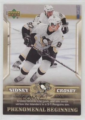 2005-06 Upper Deck Phenomenal Beginning Gold Sidney Crosby #7 Rookie RC - Image 1 of 2