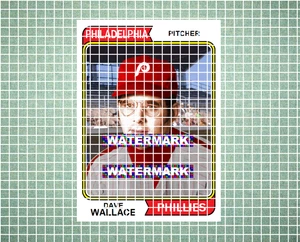 Dave Wallace Philadelphia Phillies 1974 Stil individuelle Baseball Kunstkarte - Bild 1 von 2