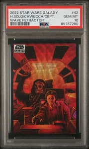 2022 Star Wars Galaxy HAN SOLO & CHEWBACCA IN THE COCKPIT #42 Wave #/99 PSA 10 - Picture 1 of 2