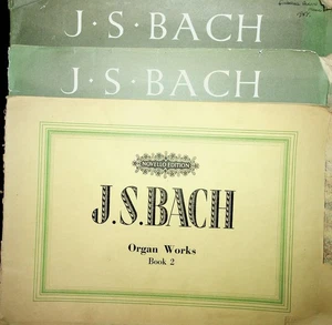 3 libros x obras de órgano JS Bach nos. Partituras I/ II/IV 1 2 4 Sonatas Preludio - Imagen 1 de 14