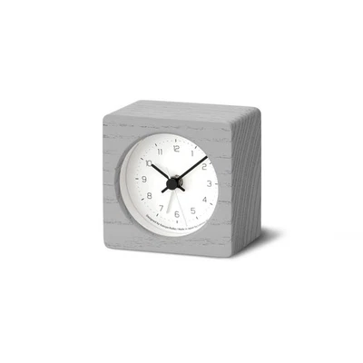 Lemnos NEUT Alarm Clock, Analog, Natural Wood Grain, Gray, KK24-09 GY - Image 1 of 4