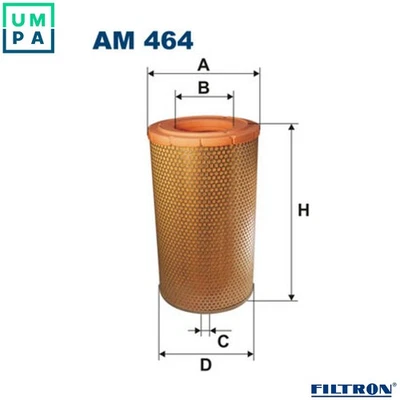 AIR FILTER AM 464 FOR DAF NS133M/133L/156L/156M/177M 6.2L WS242L/242/268 11.6L - Image 1 of 4