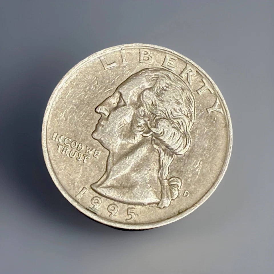 1995 D Mint Quarter With Error On Liberty Letters Cut Off Ans Double Died On Top - Image 1 of 4