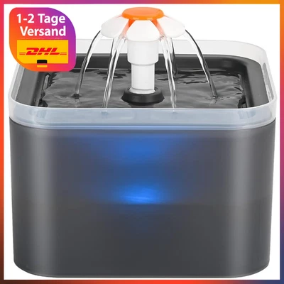 AONBOY Katzenbrunnen | 2L Filter-System | LED-Wasserstand