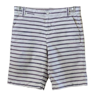 Pantalones Cortos Enrollables Khakis by GAP Boyfriend Para Mujer Talla 2 Púrpura Blanco Rayas Algodón Foto 1 de 4