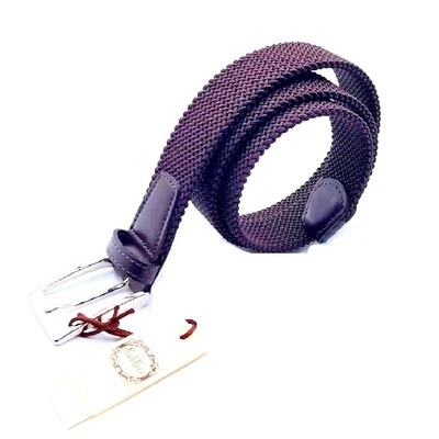 Cintura Saddler's Intreccio Elastico Tubolare Testa Moro Pelle taglia Calibrata - Immagine 1 di 3