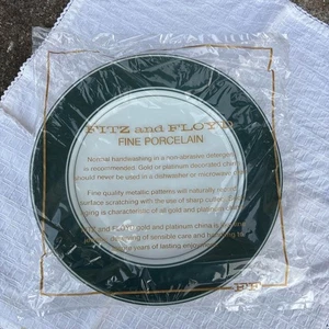 Fitz & Floyd Rondelet 6 pcs Dinner Plate 26m/10.2" UNUSED Japan Dark Green - Picture 1 of 3