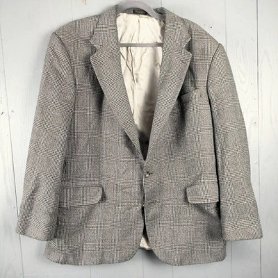 Blazer vintage Oscar de la Renta lana seda para hombre 46R pata de gallo cuadros Glen Foto 1 de 4