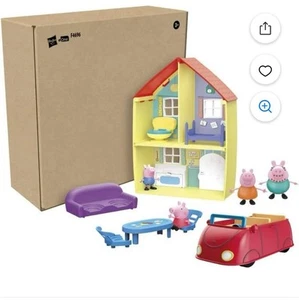Peppa Pig Toys Peppa's Family Home Combo, House Playset 4 Figures & Car F4696 - Picture 1 of 6