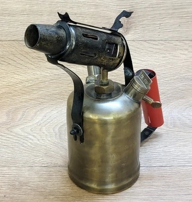Antique Soldering Tools Vintage Collectible Kerosene Oil Brass Blow Torch Lamp. - Image 1 of 4