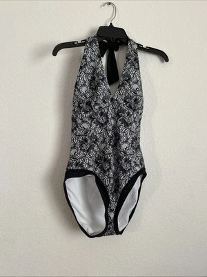 Mujer Spiegel Bañador Una Pieza Talla 12 Blanco Y Negro Nuevo Con Etiquetas Foto 1 de 4