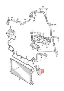 AUDI VW Coolant Hose With Quick Release Coupling Genuine 4M0122101DR - Picture 1 of 1