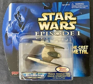 Star Wars Episode I Die-Cast Trade Federation Droid Starfighter 1999 NIB - Picture 1 of 3