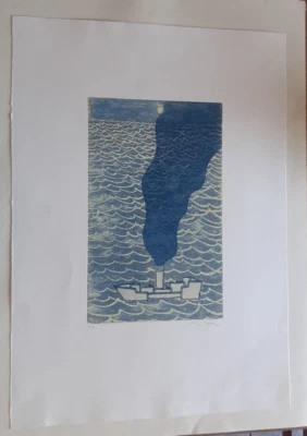 Francesco Casorati  - Acquaforte , La nave - Ottimo  - [ Simoni Arte ] - Immagine 1 di 3