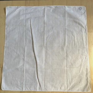 Vintage Handkerchief Cotton w/M Monogram in Blue/Gray 17" - Picture 1 of 3