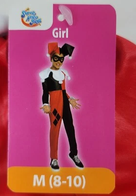 Harley Quinn Niño Talla M Disfraz Halloween DC Comic Bufón Vestir Rubíes NUEVO Foto 1 de 3