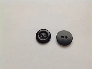 NEW 25  PC BAG 5/8 iINCH BLACK  PEARL FINISH  BUTTON - Picture 1 of 2