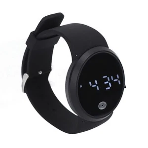 (Negro) Reloj LED Casual Fácil de Operar Pantalla Táctil Redonda Simple Reloj LED Para - Imagen 1 de 24