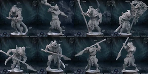Sahuagin Warrior Miniatures | Titan Tides | Fantasy Miniature | Mammoth Factory