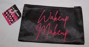 LA Colors Cosmetic Bag Polyurethane Black Wake Up Makeup Brand New (ToteGG) - Picture 1 of 6