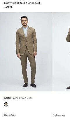 Mens Bonobos Sport Coat Slim Fit Blazer 100% Cotton Jacket - Image 1 of 4