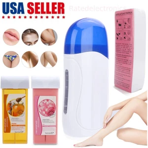 Roll on Depilatory Wax Heater Hot Wax Warmer cartridge Hair Removal Waxing Kits - Picture 1 of 12
