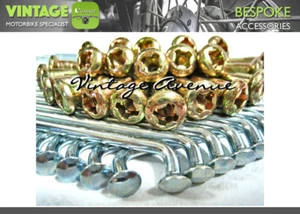 [D320] YAMAHA YA6 YA7 FRONT + REAR CHROME SPOKE SET 72PCS (D) - Picture 1 of 3