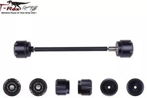 T-Rex Honda CB650F CB1100 CBR650R CBR600RR VFR800 Yamaha Vmax Front Axle Sliders - Picture 1 of 1