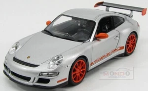 1:18 WELLY Porsche 911 997 Gt3Rs 2010 Silver Orange WE18015S - Foto 1 di 2