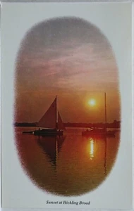 VINTAGE POSTCARD HICKLING BROAD SUNSET - Picture 1 of 2