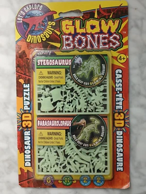Puzzle 3D Glow Bones Dinosaurio Stegosaurus y Parasaurolophus Foto 1 de 4