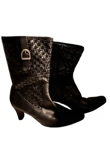 Preciosas Botas de Cuero Negro Bellini Reino Unido Talla 7 - Imagen 1 de 6