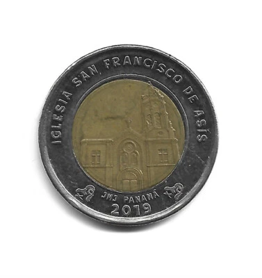 World Coins - Panama 1 Balboa 2019 Coin KM# 163 San Francisco De Asis - Image 1 of 3