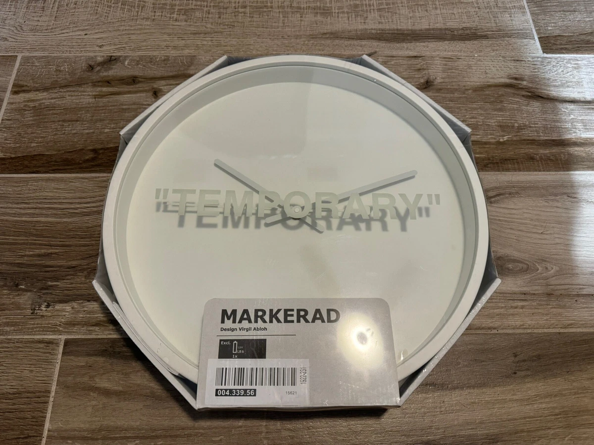 Virgil IKEA 時計 Abloh MARKERAD Wall Clock Virgil Abloh x IKEA MARKERAD “TEMPORARY” Wall Clock WhiteVirgil