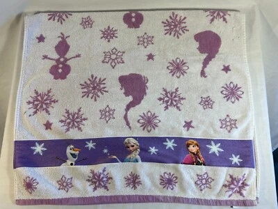 Toalla y paño de baño congelado estampado púrpura gris Disney extra suave - Usado Foto 1 de 4