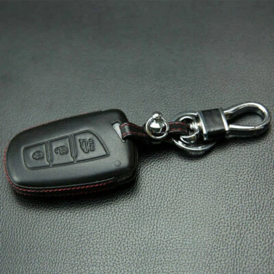 Llavero inteligente de cuero cubierta llavero llavero 3 botones para Hyundai Santa Fe ix45  Foto 1 de 4