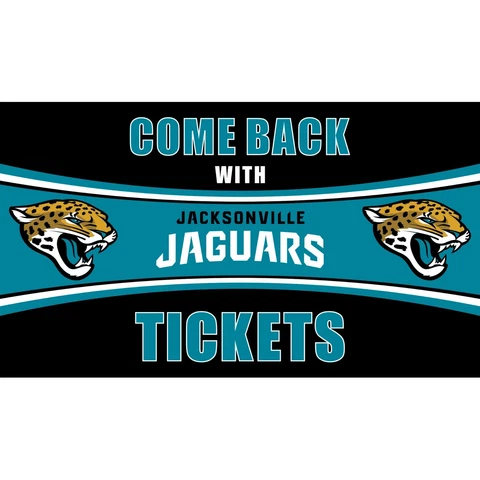 Jacksonville Jaguars NFL 28" x 16" Come Back With Tickets Door Mat-W14053906634 Cover