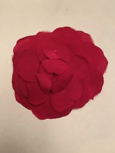 Spilla Rosa a rossa da pochette Modista Decoro feste Abito Accessorio Capelli - Foto 1 di 4