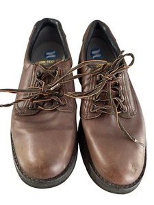 Zapatos Rockport Vibram Para Hombre 10 W Cuero Marrón Resistente Oxford Gore-Tex M9021 - Imagen 1 de 17