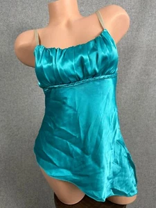 Cami Babydoll Top Blue Fairy Coquette Mermaid Lingerie Small Vintage 90s Y2k  - Picture 1 of 15