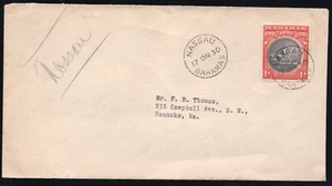 Bahamas 17 de noviembre 1930 KGV uso individual 88 Nassau a Roanoke VA EE. UU. - Imagen 1 de 2