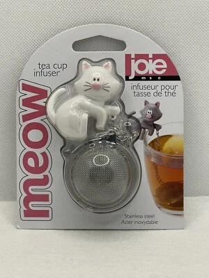 Infusor de taza de té Joie MSC Meow White Cat acero inoxidable 18/8 Foto 1 de 2