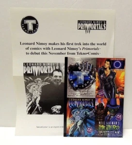 Leonard Nimoy Primortals Tekno Comix Intro Letter Picture & Card w/ 4 Pictures - Picture 1 of 5