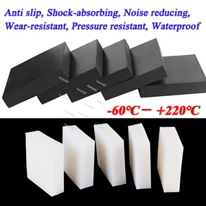 Square Silicone Rubber Sheet Pad Shockproof Gasket Thick 5mm-30mm Heat Resist - Picture 1 of 12