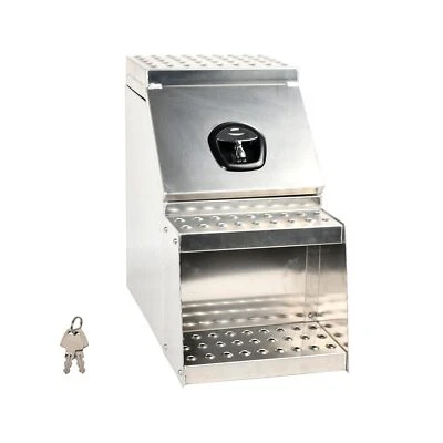 Caja de herramientas semi camión montaje lateral aluminio 25"x28"x15" silla de montar paso abierto diseño ancho Foto 1 de 4