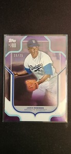 Jackie Robinson 2023 Topps x J-Rod Serial Num 18/75 Purple Refractor #65
