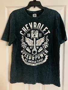 GM Official Chevrolet Graphic T-Shirt Herren Größe M türkisblau gebraucht, in einwandfreiem Zustand - Bild 1 von 4