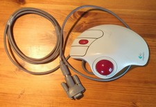  Vintage Logitech Cordless Trackman Marble +  Computer Mouse