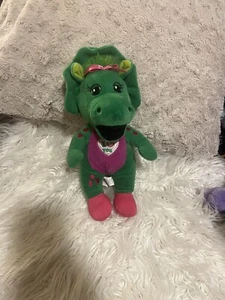 Baby Bop Plush Dinosaur Green Stuffed Barney 2017 Fisher Price Mattel 12” Toy - Picture 1 of 6