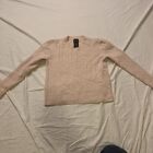 Womens George 100% Cashmere Cable Knit Pullover Sweater Size S Pink